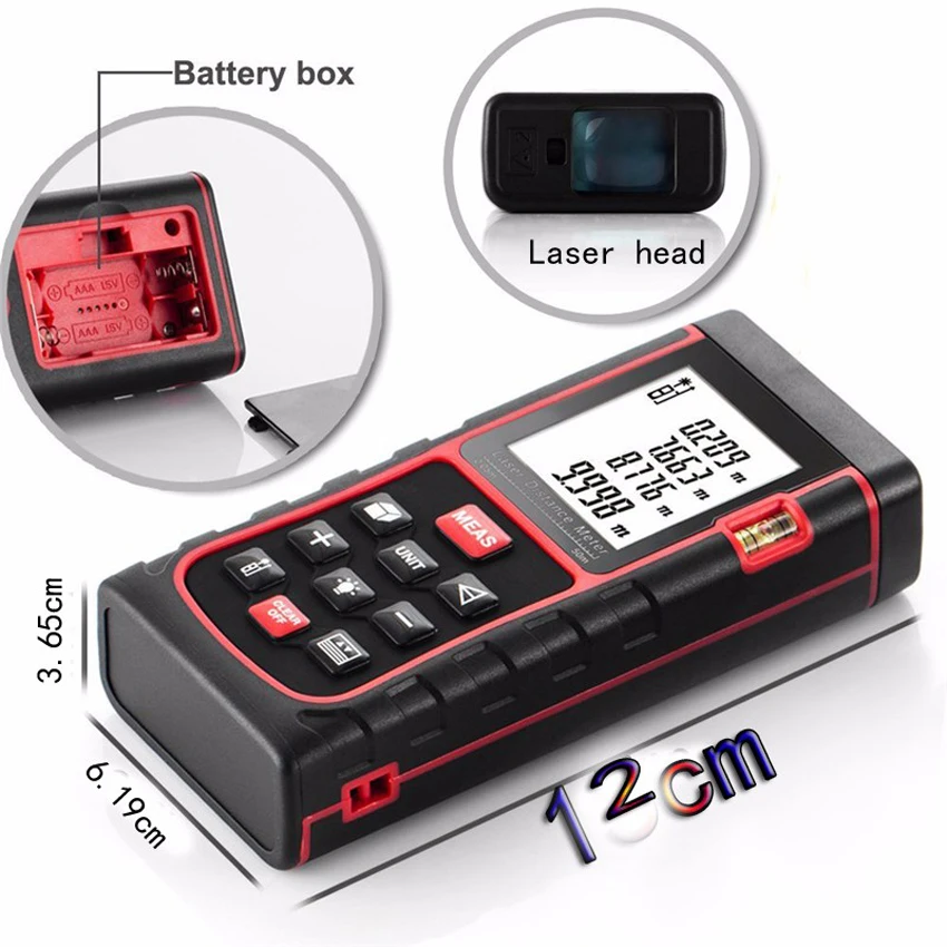 Промышленный стандартный лазерный дальномер 150 м цифровой лента прибор для