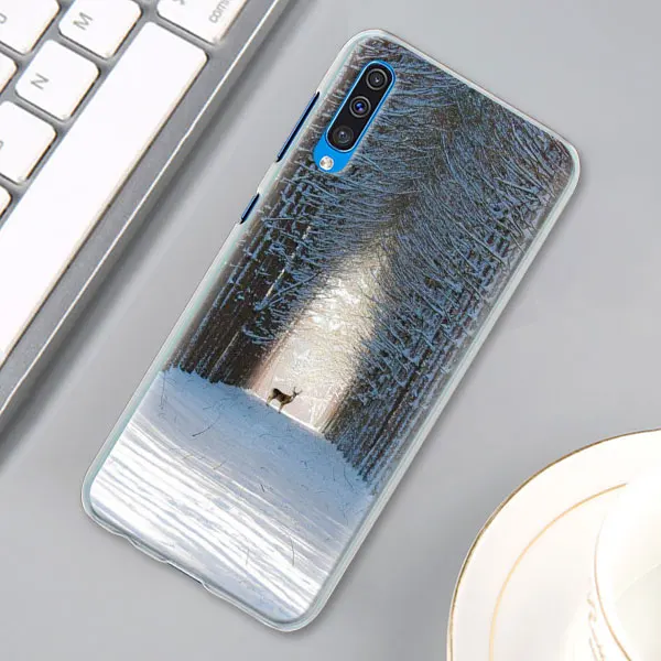 09 Пейзаж Зима светильник снег чехол КРЫШКА ДЛЯ samsung Galaxy A30 A40 A50 A70 A6 A8 плюс A7 A9 M30 чехол для телефона Coque - Цвет: 09