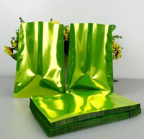 9x13cm Green Mylar Heat Seal Smell Proof Aluminium Foil Bag/Pouches Sachets Food Open Top Plating Plain Pocket | Дом и сад
