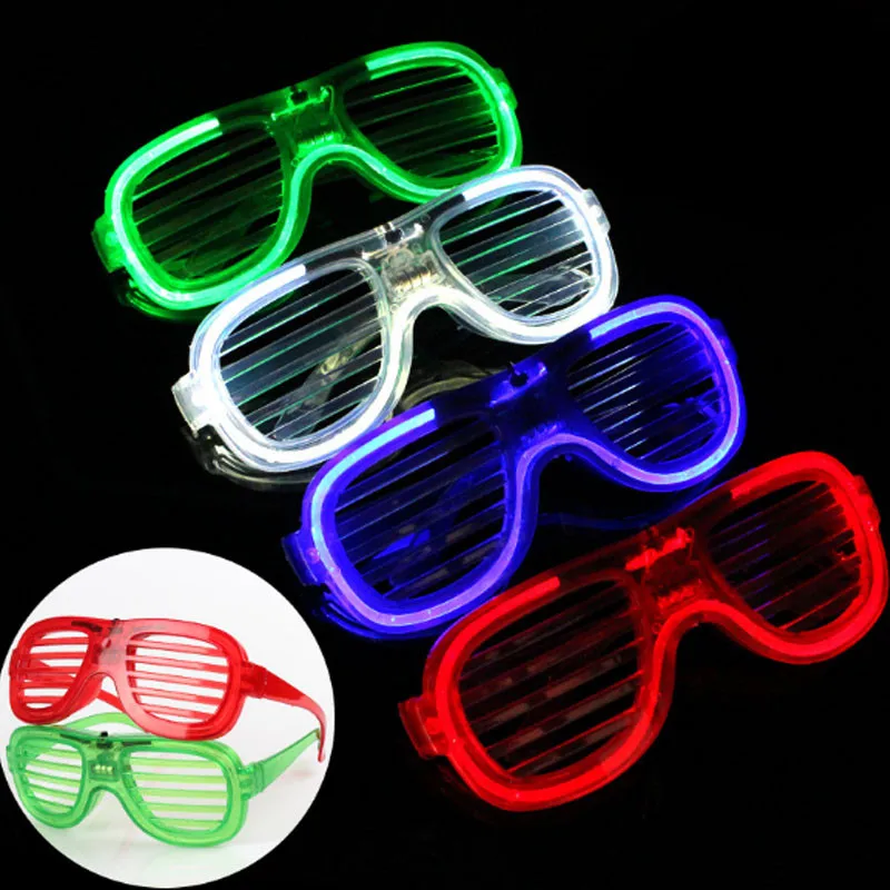

New Glasses Flashing Party Colors LED Fluorescent Light Luminous Halloween Glasses Glowing Party Decorations Christmas