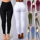 Женские джинсовые облегающие леггинсы, брюки 2020, Новое поступление, эластичные джинсы с высокой талией, облегающие брюки-карандаш, болотные, зеленые, белые, красные, синие, черные