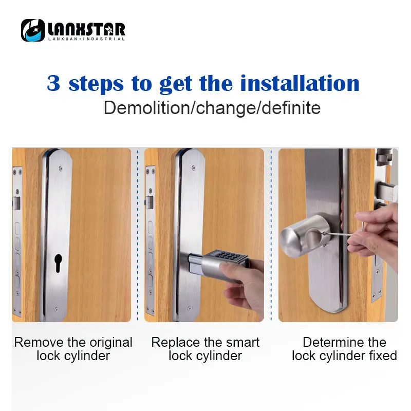 Bluetooth цифровой USB Смарт замок Core We. Блокировка пароль карта цилиндр дверной для