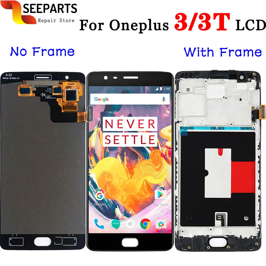 ЖК-дисплей Oneplus 3 T сенсорный экран оригинальный тестовый дигитайзер 5 дюйма в
