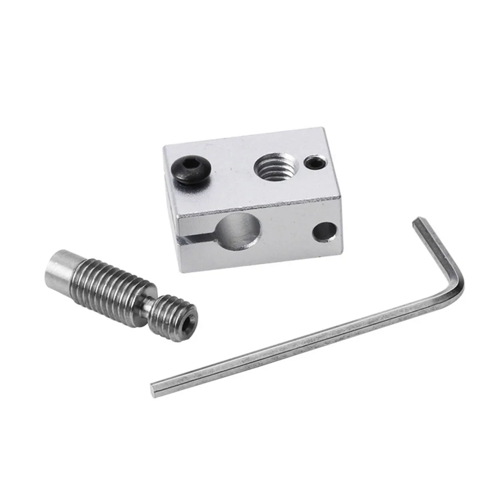 Нагревательный блок + медное сопло Комплект труб для V6 3D экструдера HotEnd PT100