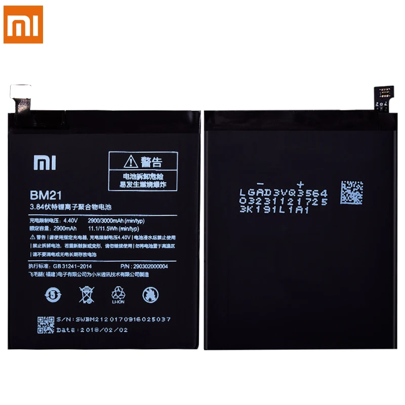 BM21 BM45 BM34 BM48 BM3A Батарея для Xiaomi mi Note3 Note2 Red mi Note 2 Note2 литий-полимерный mi Note 3 Note 2 Batteria