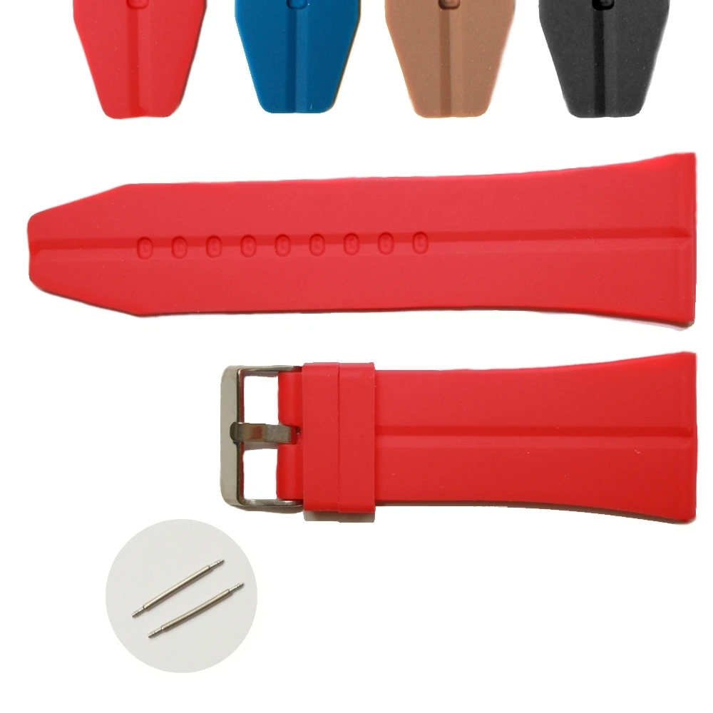 Ремешок для часов Happy Red из силиконовой резины размеры 34 мм WB1045D34JB|watch band strap|band