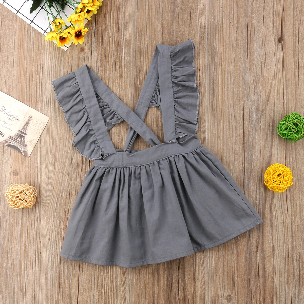 Детские платья для девочек Pudcoco летние вечерние комбинезоны с оборками