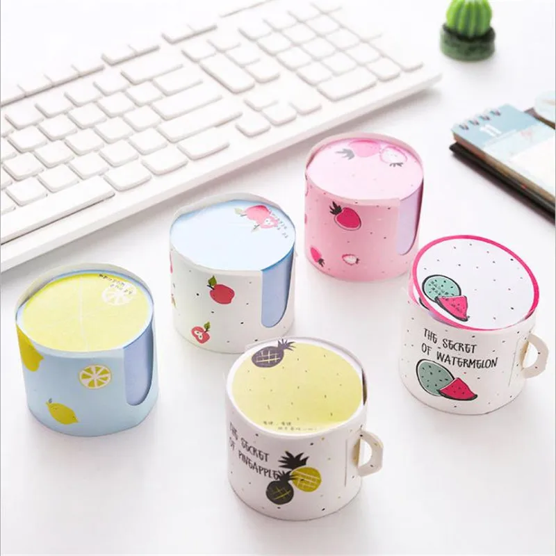 Coloffice Kawaii бумага с фруктовым узором форма чашки блокноты студенческие