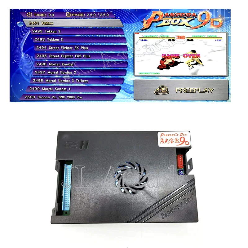 2019 Pandora Box 9d 2500 В 1 семейная Версия Поддержка 3d игры для консоли аркадные машины 3P 4P
