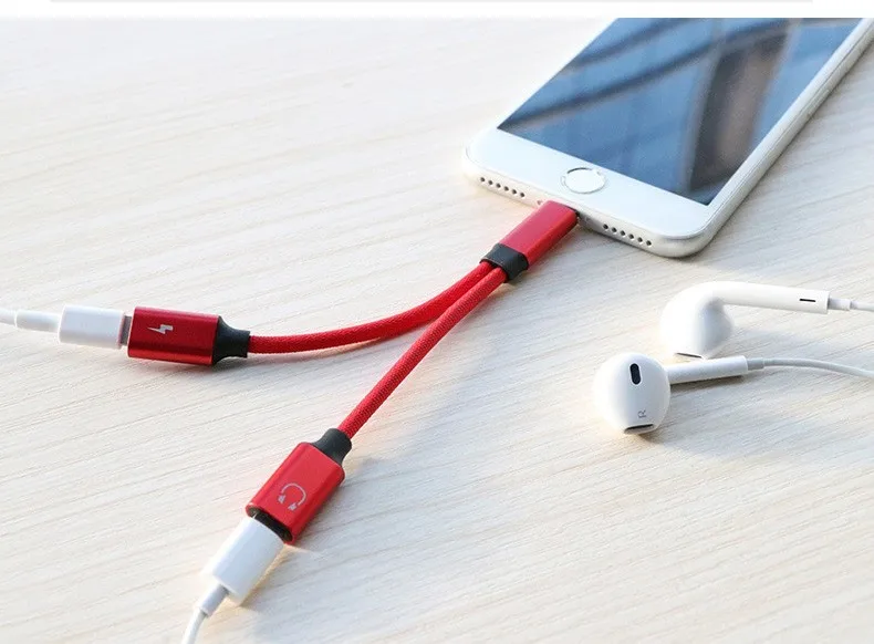 2 lightning Jack аудио сплиттер для наушников кабель Aux 3 5 адаптер зарядное устройство usb