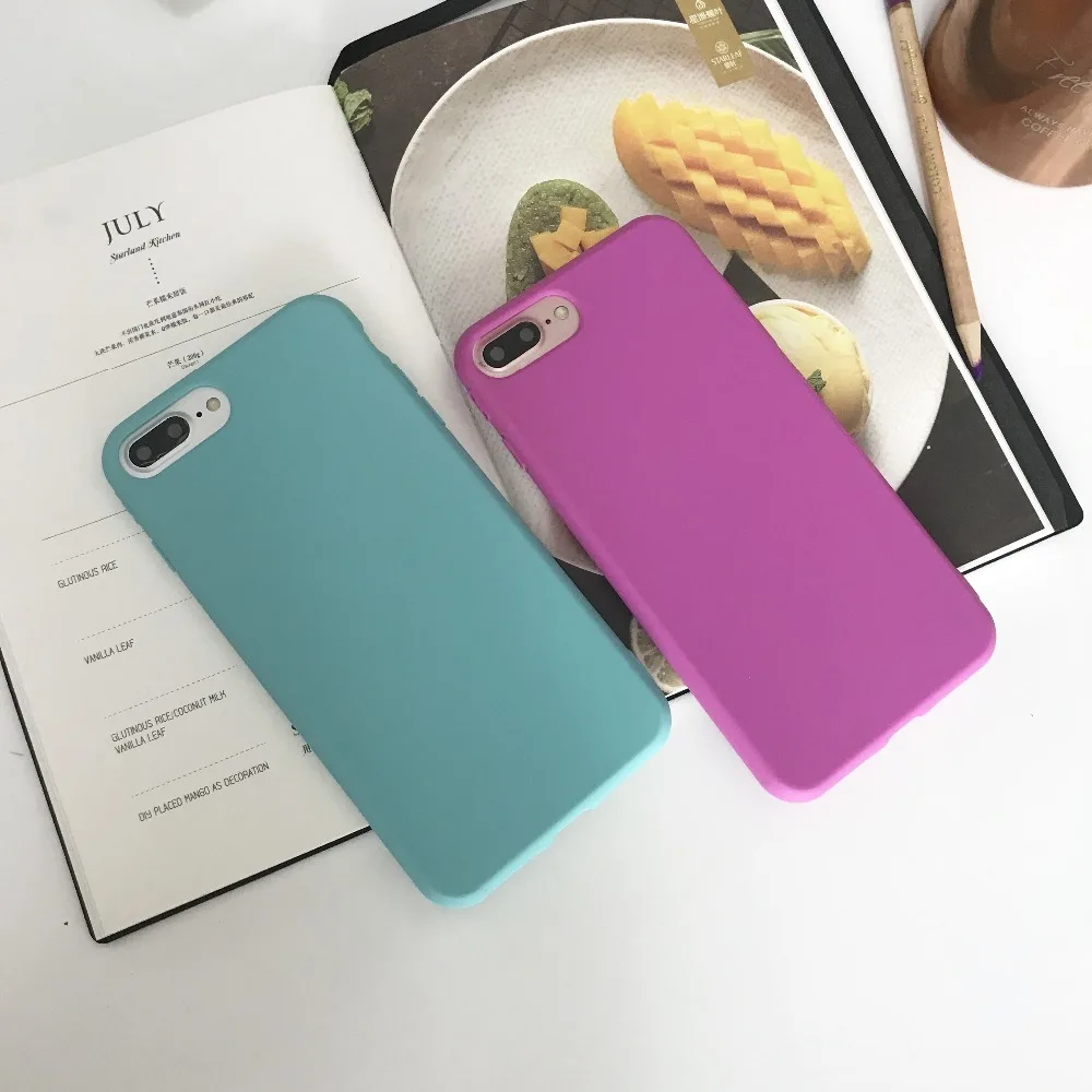Простой сплошной цвет для iphone 6 7 8 Plus X XR XS MAX задняя крышка 6plus 7plus plus Ультратонкий