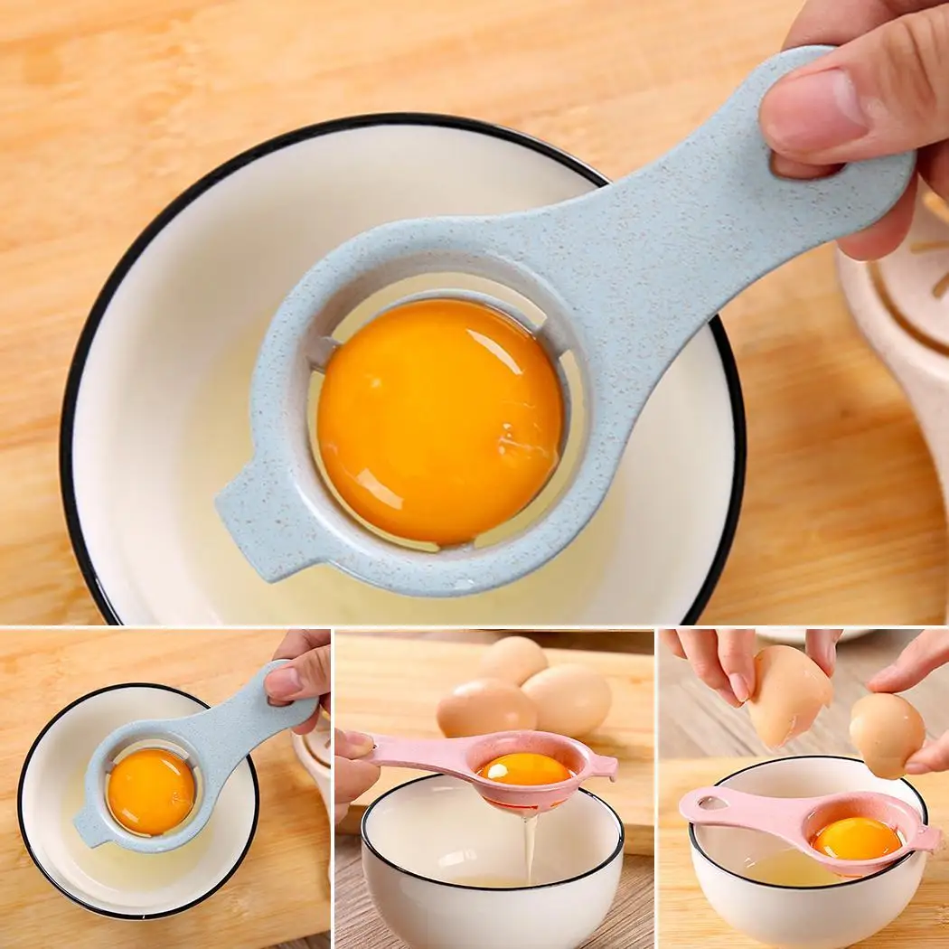 Портативный пластиковые яйца белый желток сепаратор дома хаки зеленый синий