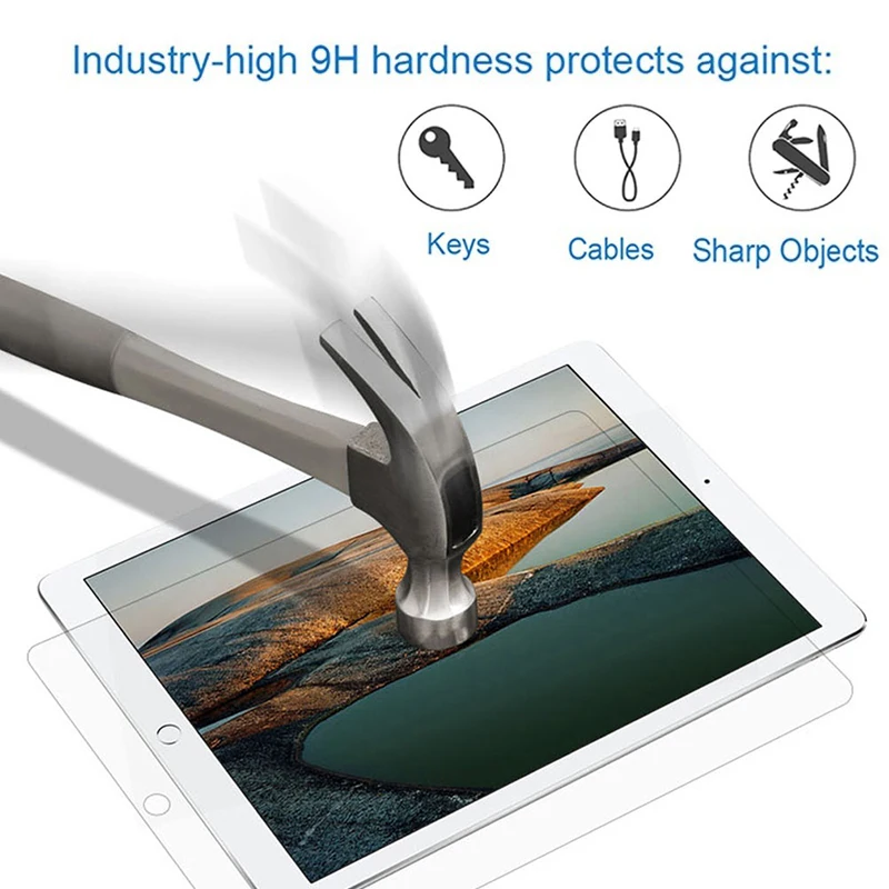 Защитный Tablet Стекло для Ipad Mini 2 3 4 Pro таб Экран протектор на 7,9 9,7 11 12,9 дюймов IPad2 IPad3 IPad4 без каблука Glas 9 H