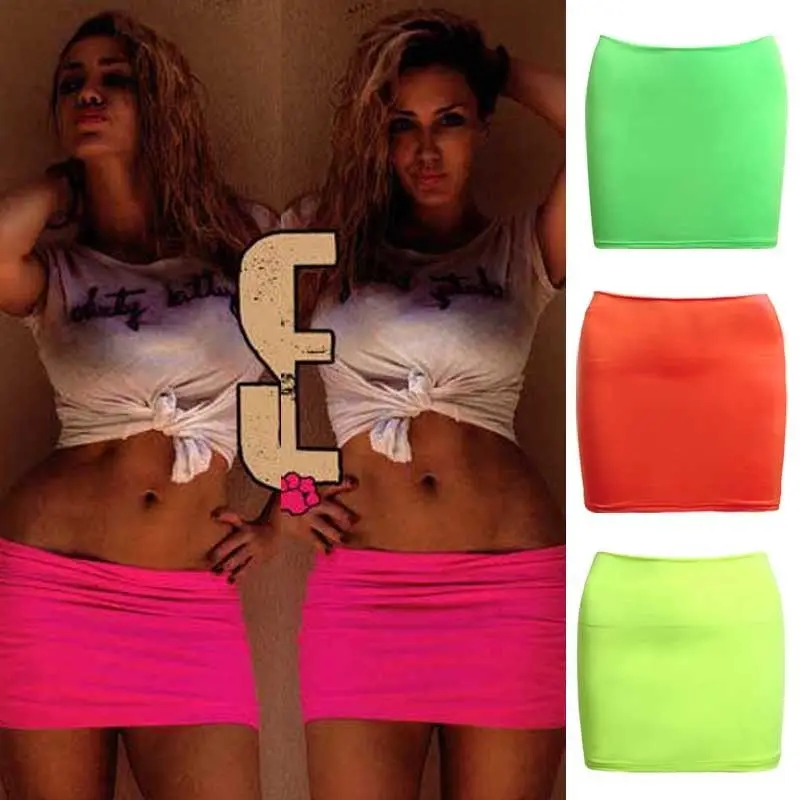 

Womens Elasticated Waist Ladies Stretch Pencil Bodycon Plain Short Mini Skirt Women's skirt pencil skirt