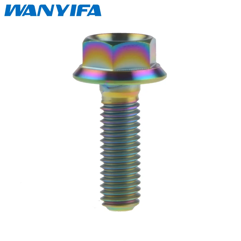 Титановые болты Wanyifa M8 M10 x 20 25 30 35 40 45 55 60 65 70 75 80 100 мм шестигранный фланцевый