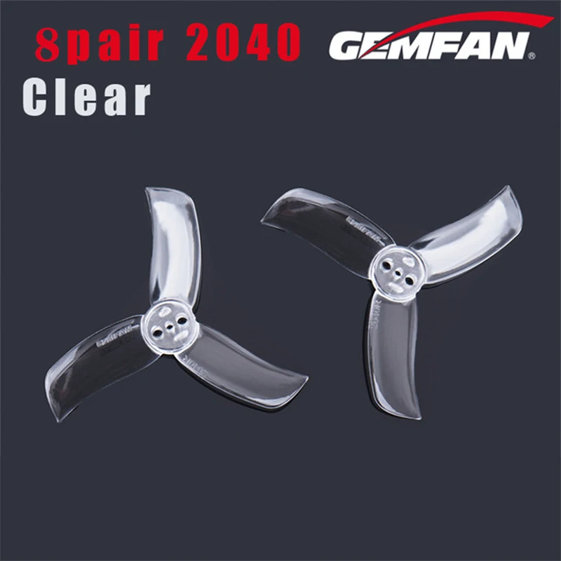 2040 clear white 8 пар Gemfan 1219/1220/1635/1635/1940/2040/2540/3028/5043 пропеллер ПК вращение по часовой стрелке и против реквизит для квадролет с дистанционным управлением с видом от первого лица гоночный Бесколлекторный двигатель - Цвет: 2040 clear white