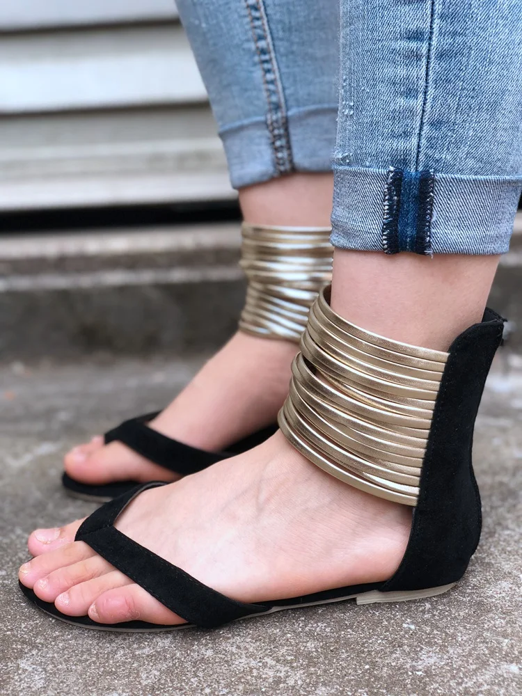 RUIYEE женские сандалии слайд Уличная обувь пляжная открытый металл 2018 Новая летняя