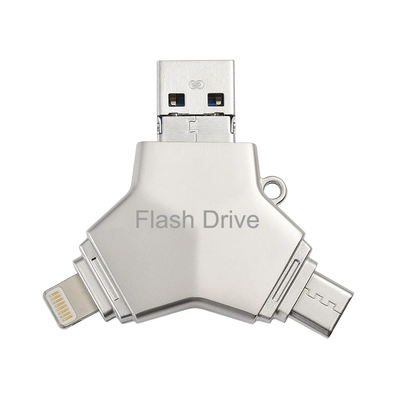 USB флеш-накопитель Kismo 4 в 1 металлический 3 0 для iphone X 8 7 Plus S8 S9 Note Android ПК | Компьютеры
