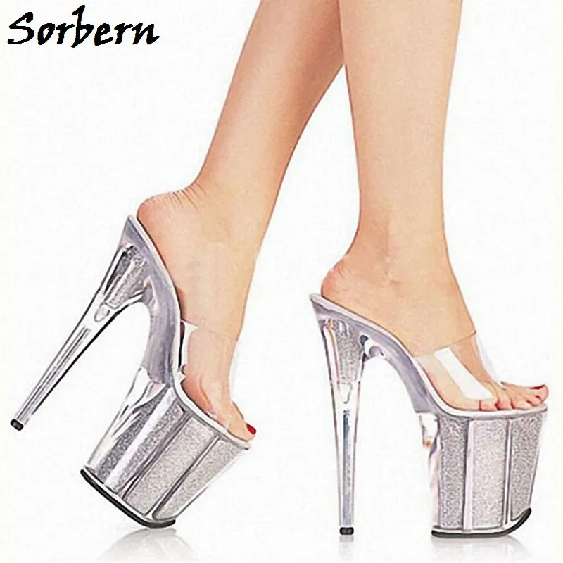 Женские летние шлепанцы на платформе с прозрачной подошвой|Тапочки| |