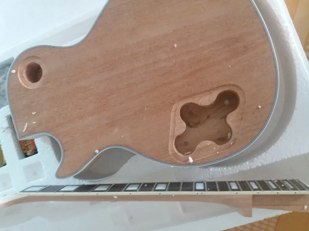 Электрогитара сделай сам уникальный корпус гриф из розового дерева для LP