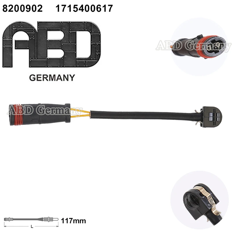 Алюминиевый датчик износа тормозной колодки 1715400617 для MERCEDES W221 W216 W209 W204