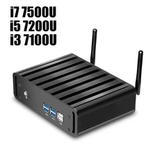 Intel Core i7 7500U i5 7200U i3 7100U мини-ПК Windows 10 Мини компьютер 8 ГБ ОЗУ 240 ГБ SSD 4K HTPC HDMI VGA WiFi гигабитная LAN