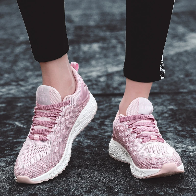 Кроссовки Женская легкая обувь для ходьбы для женщин дышащая Zapatos De Mujer пара высокого качества спортивная обувь спортивная женская обувь