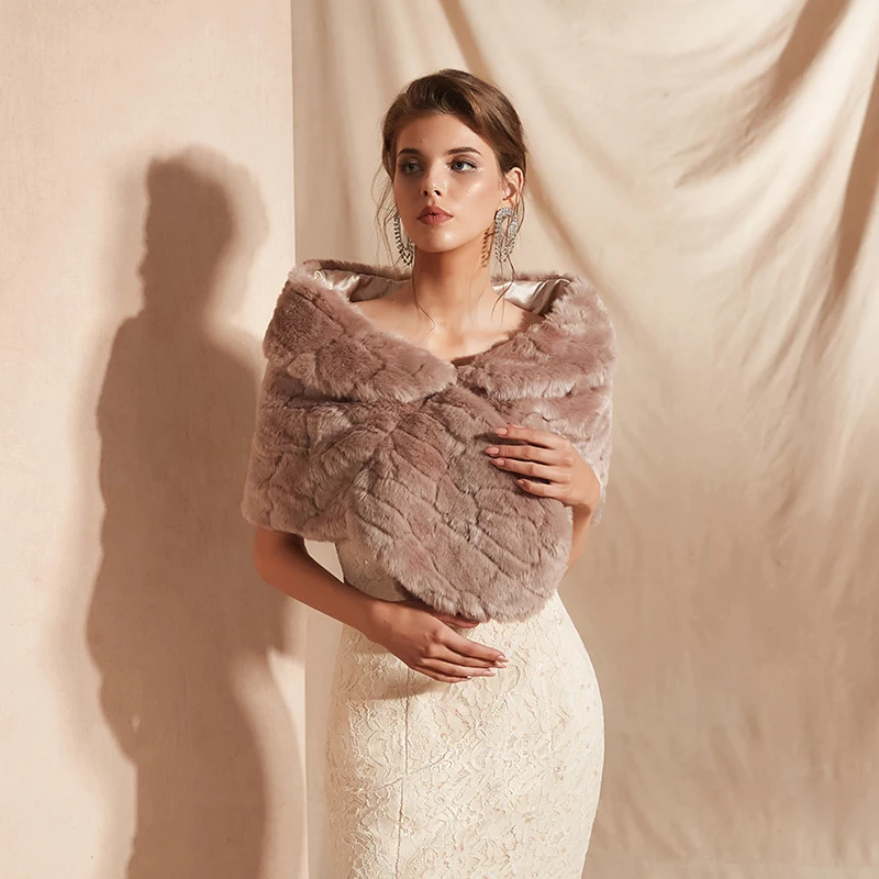 Forevergracedress 2019 элегантная мягкая осенне-зимняя Свадебная накидка из