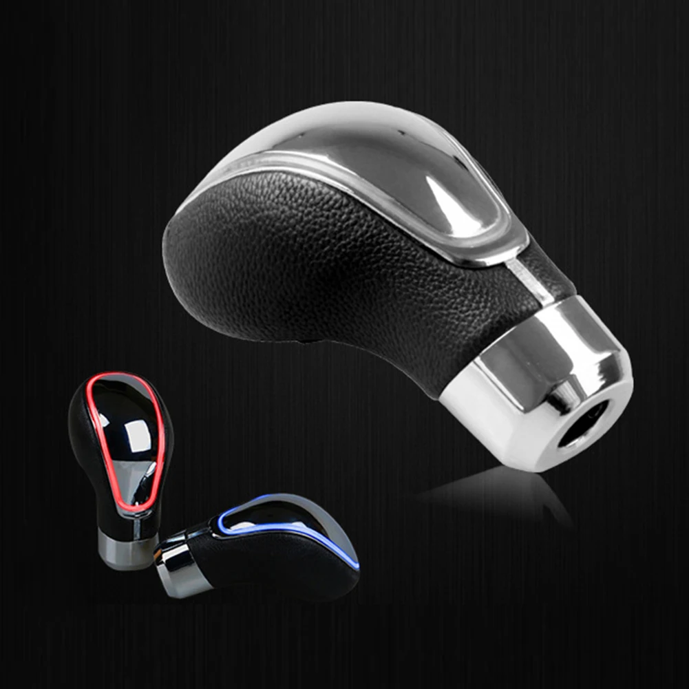 Luxury Auto Car Gear Shift Knob Leather Touch Luminous LED Light Car Shift Knob Shift Gear Car Modification DIY Accessaries