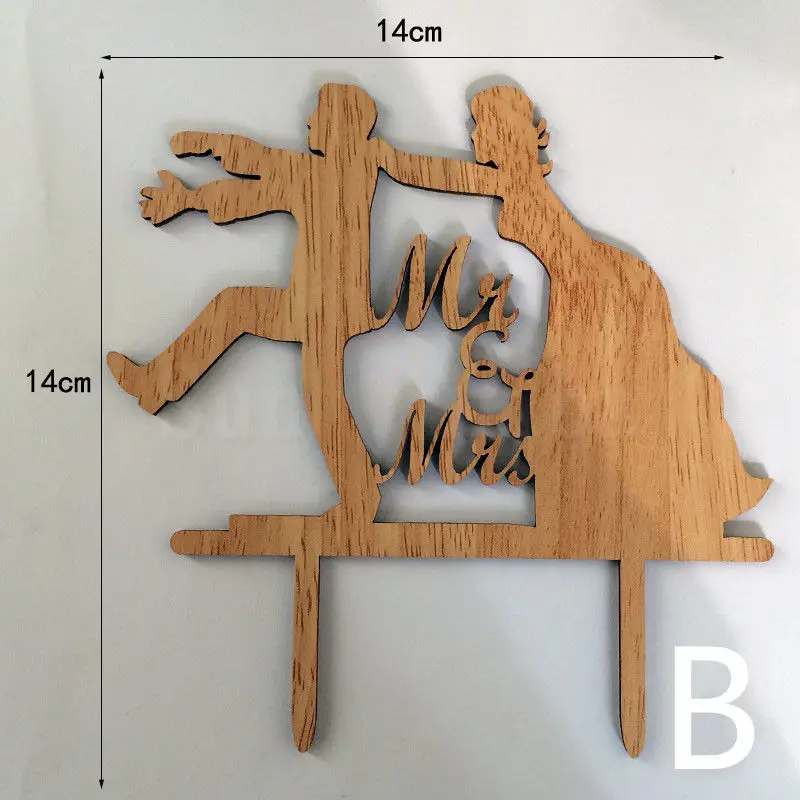 1 шт. деревянный Топпер для торта в деревенском стиле свадебное украшение
