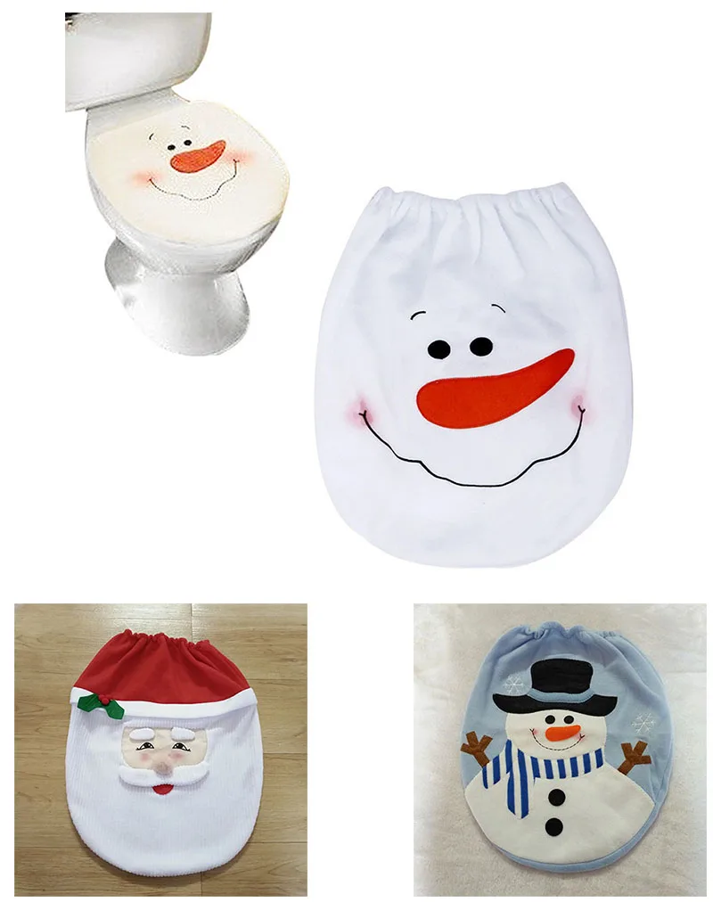 YOYIHOME 2017 рождественские украшения для дома Снеговик Санта Клаус Туалет чехол