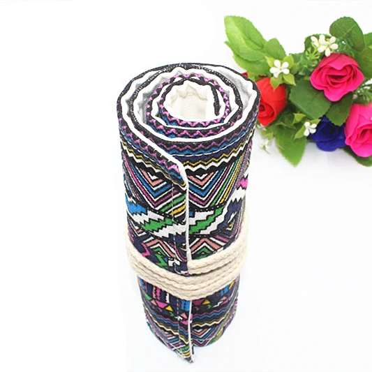 Пенал тканевый с 36 отверстиями чехол для карандашей и в национальном стиле