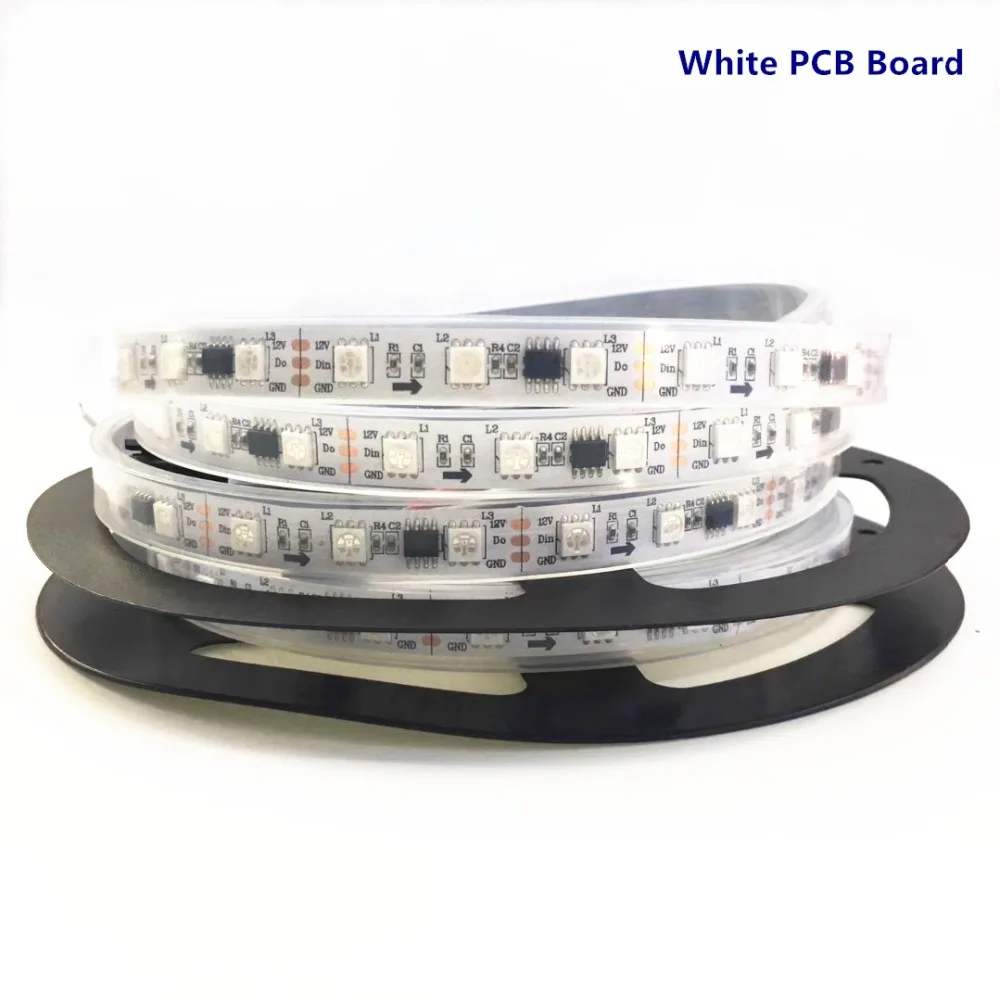 Светодиодная лента WS2811 WS2812 DC 5 В/12 В водонепроницаемая светодиодная RGB светильник