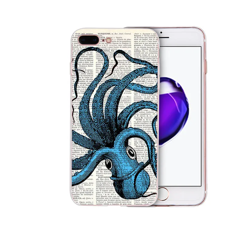 IMIDO octopus Забавный Уникальный чехол для телефона Iphone 6 6S 6plus 6splus 7 8 7PLUS 8PLUS X XS XR XSMAX 5 5S SE