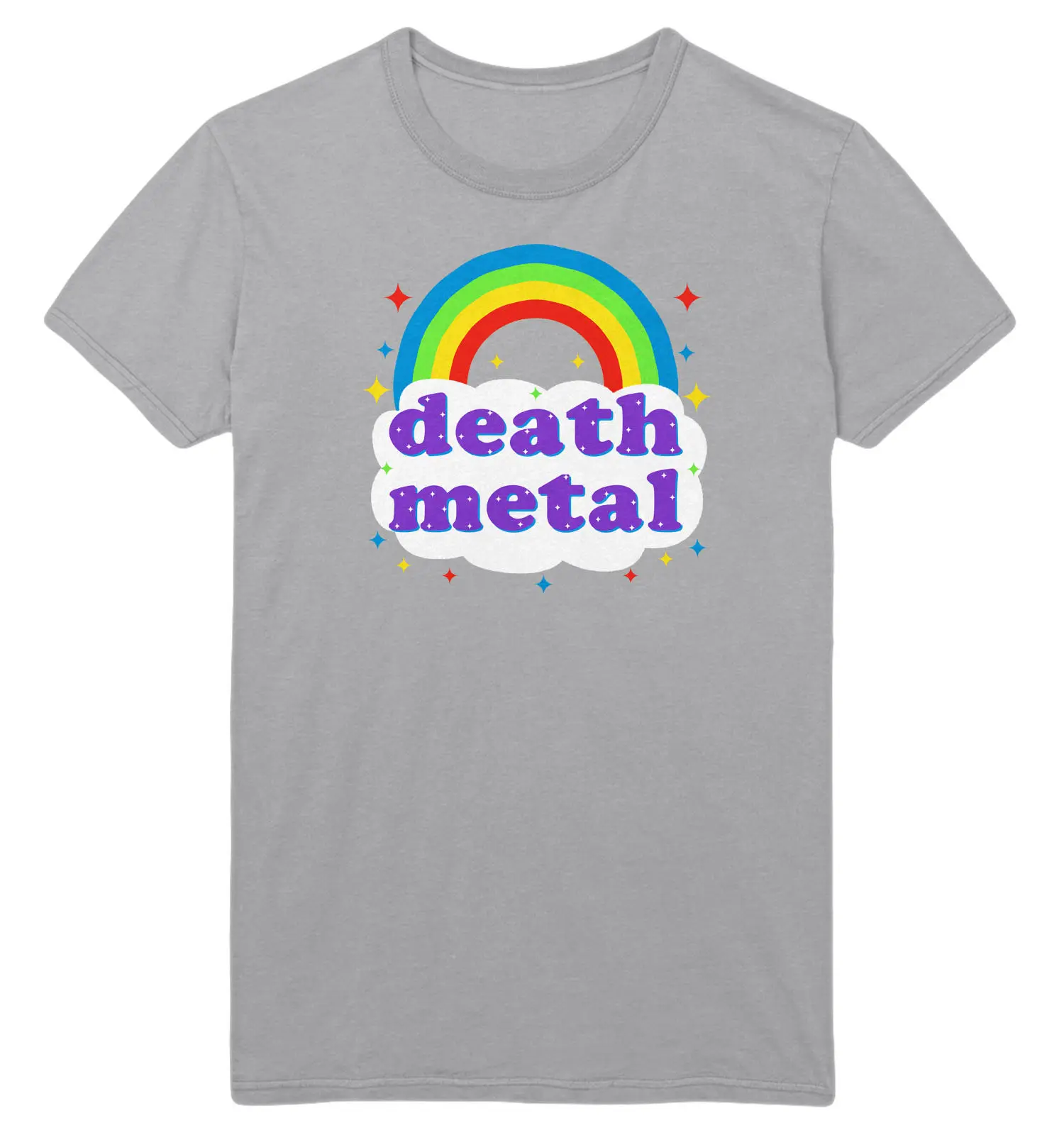 Футболка с надписью Death Metal Rainbow топ рок фестиваль пародия для мужчин женщин детей