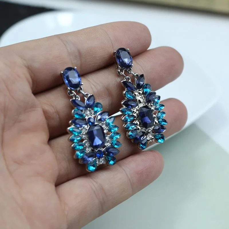 Женские серьги с кристаллами Разноцветные серьги-подвески в стиле бохо