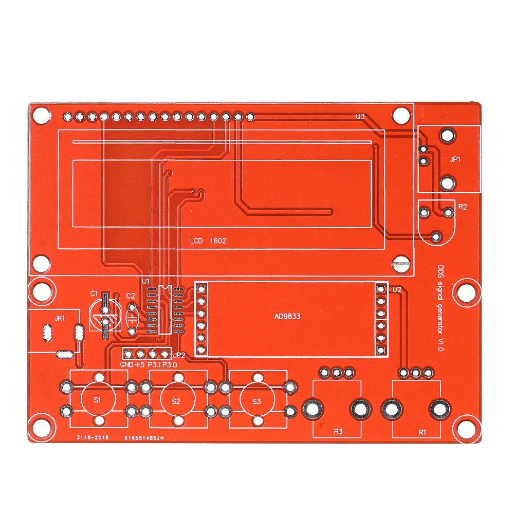 Генератор сигналов DIY Kit AD9833 синусоидальный/треугольный/квадратный выход 1 ~ 10000 Гц
