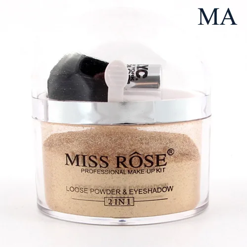 Miss Rose Make Up осветлитель для лица Контур 2 в 1 рассыпчатая пудра блестящие тени век