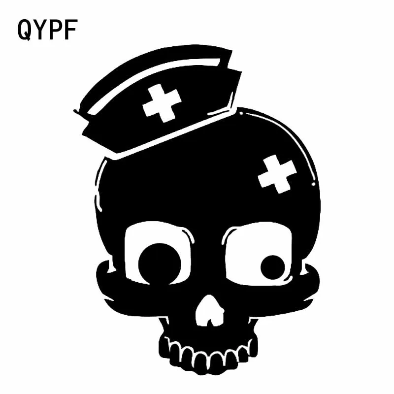 QYPF 12 5*16 7 см самая крутая медсестра Череп забавные автомобильные наклейки