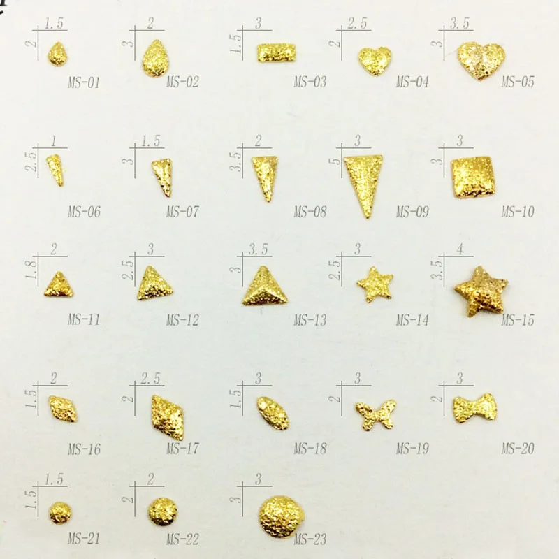 Золотой Металл 1000 шт./упак. японский стиль заклепки сердца угол банта DIY