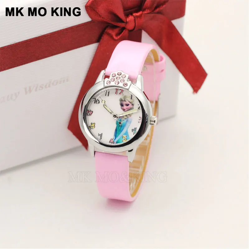 Роскошные детские часы со снежным льдом с рисунком принцессы из мультфильма