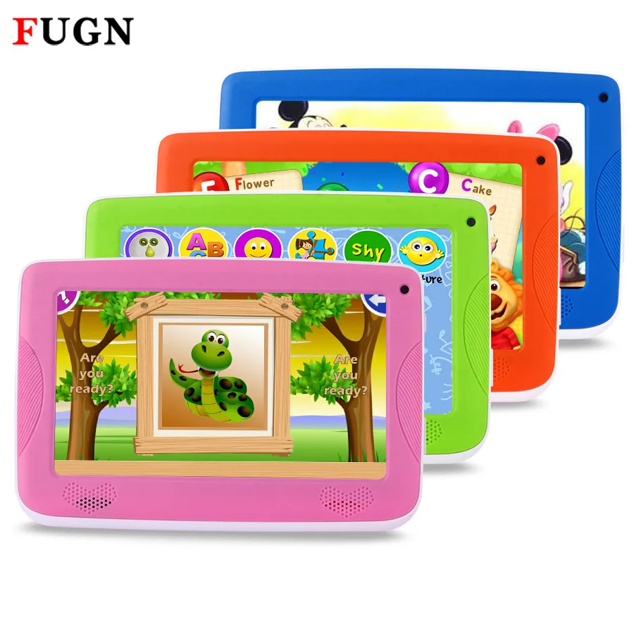 FUGN 7 inch Wifi Tablet Android PC Kids Tablets Quad Core 512M RAM 16GB Children Baby Drawing Notebook with Cartoon case 8 9.7' |