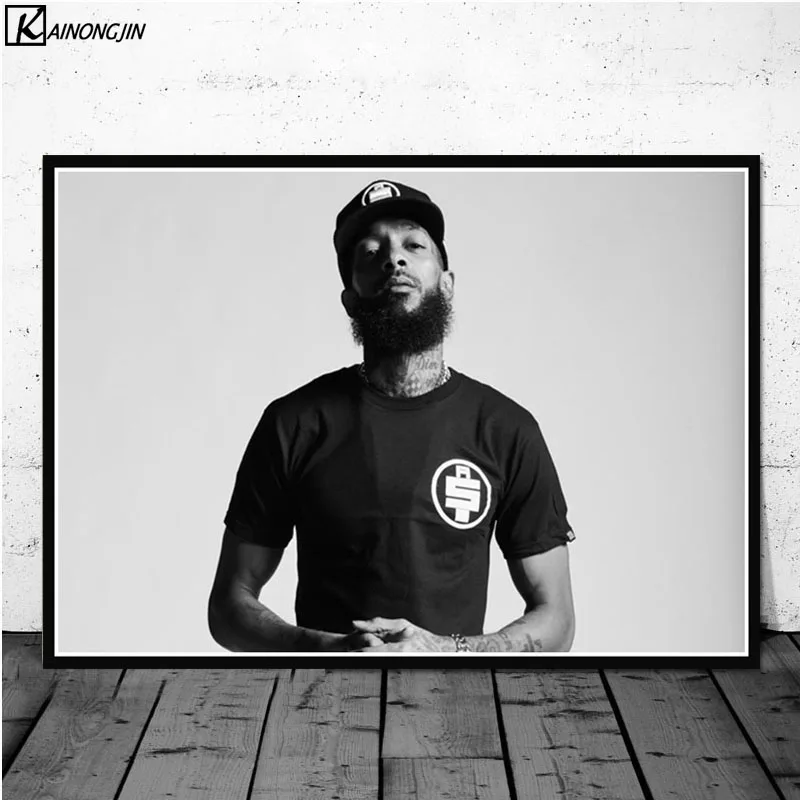 019 Плакаты и принты R.I.P Nipsey Hussle плакат Рэппер хип-хоп музыка звезда холст картина стены Искусство Картина гостиная домашний декор - Цвет: 019