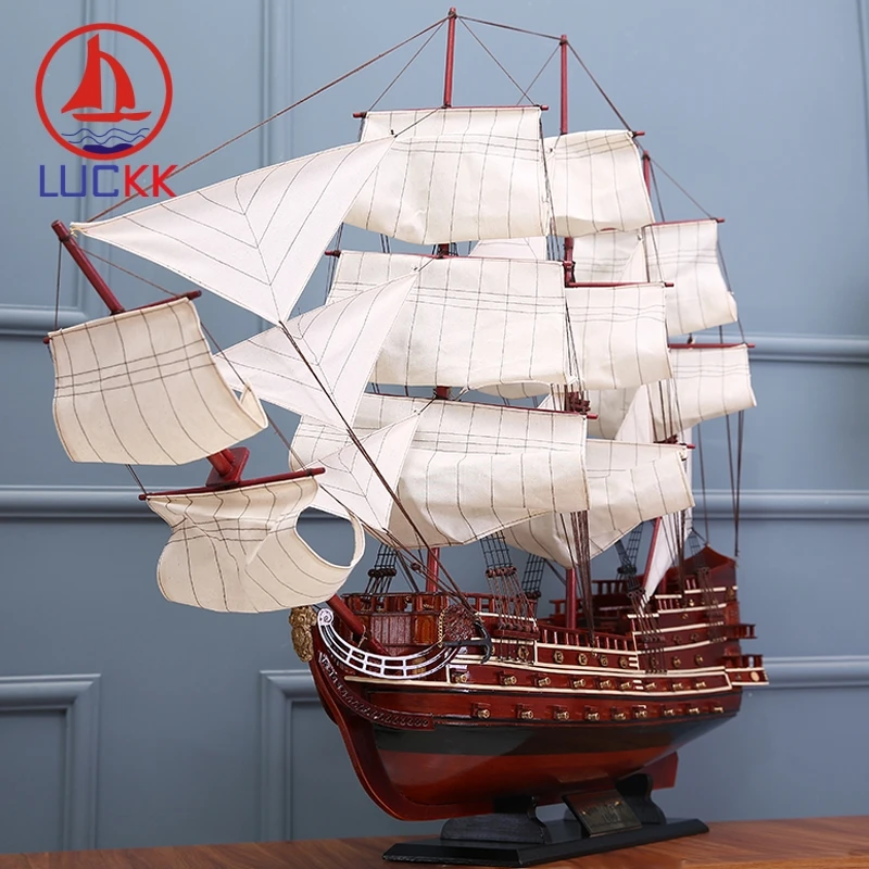 LUCKK 115 см Испания Сан Фелипе 1960 деревянная модель кораблей домашнее внутреннее