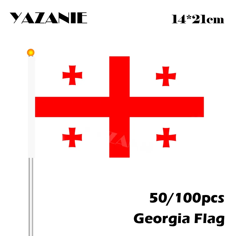 YAZANIE 14*21 см 50/100 шт флаги стран Джорджии декоративные качественные Полиэстеровые
