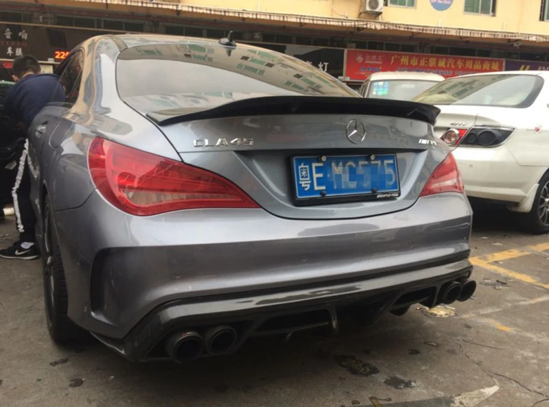 Для Mercedes cla спойлер cl45 W117 C117 углеродного волокна задний багажник крылья спойлер cla 200 250 260 Renntech 2013-UP