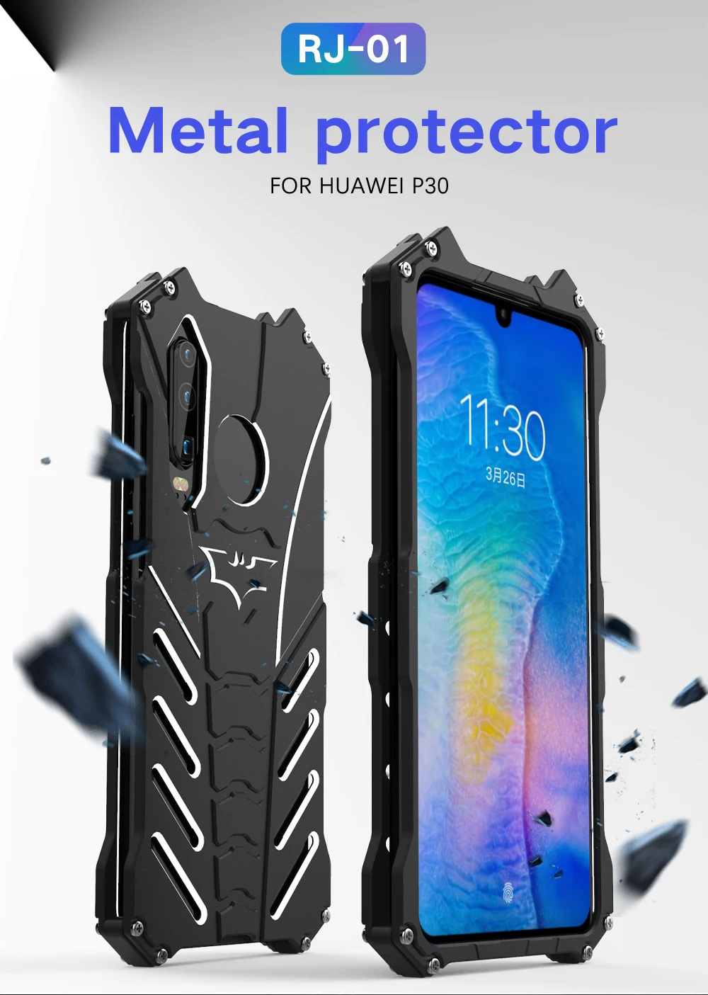 Huawei P30/P30 Pro чехол роскошный Бампер Тонкий Жесткий 360 Защитный корпус