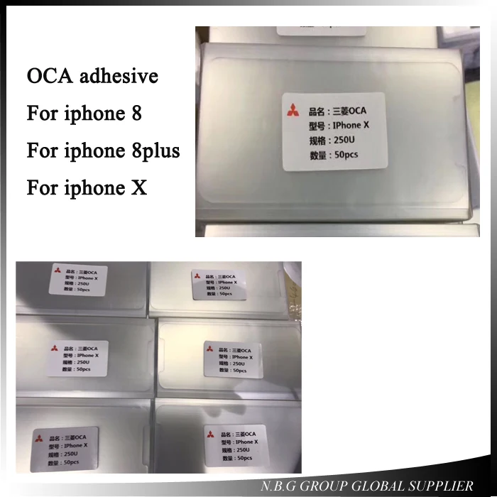 10 шт./лот 250um OCA Оптический прозрачный клей для iPhone X 8 8p сенсорная стеклянная