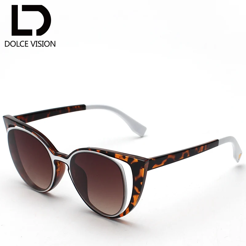 Мужские и женские солнцезащитные очки в ретро-стиле с металлическим кошачьим