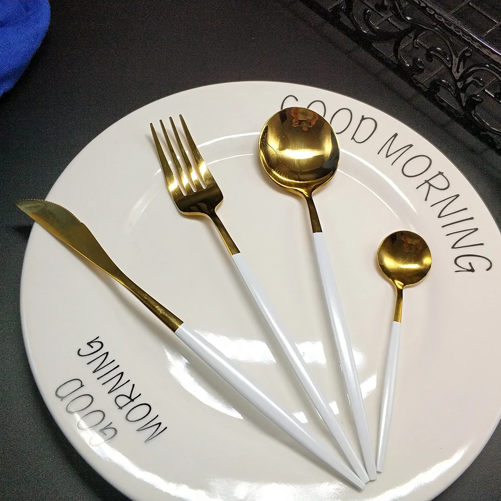 Лидер продаж набор столовых приборов из нержавеющей стали 16/24/32 шт.|Столовые